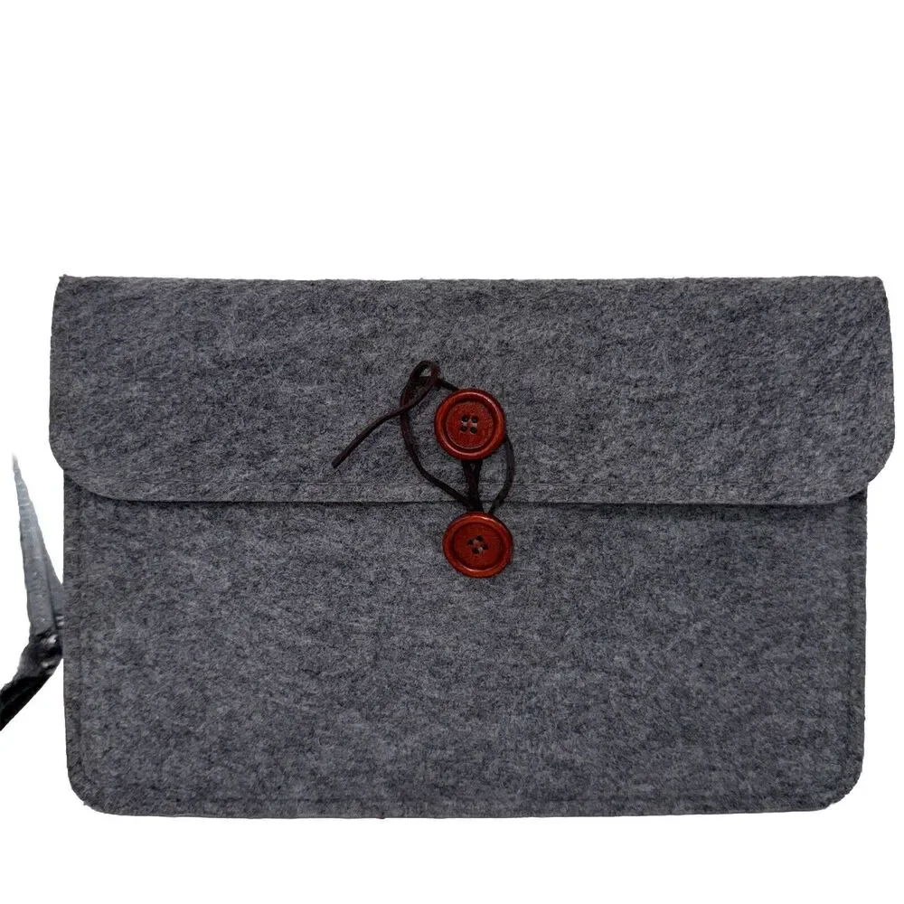 Felt Ipad/tablet Sleeve NWOT Universal 10.50 x 8.25 inches Gray Lined